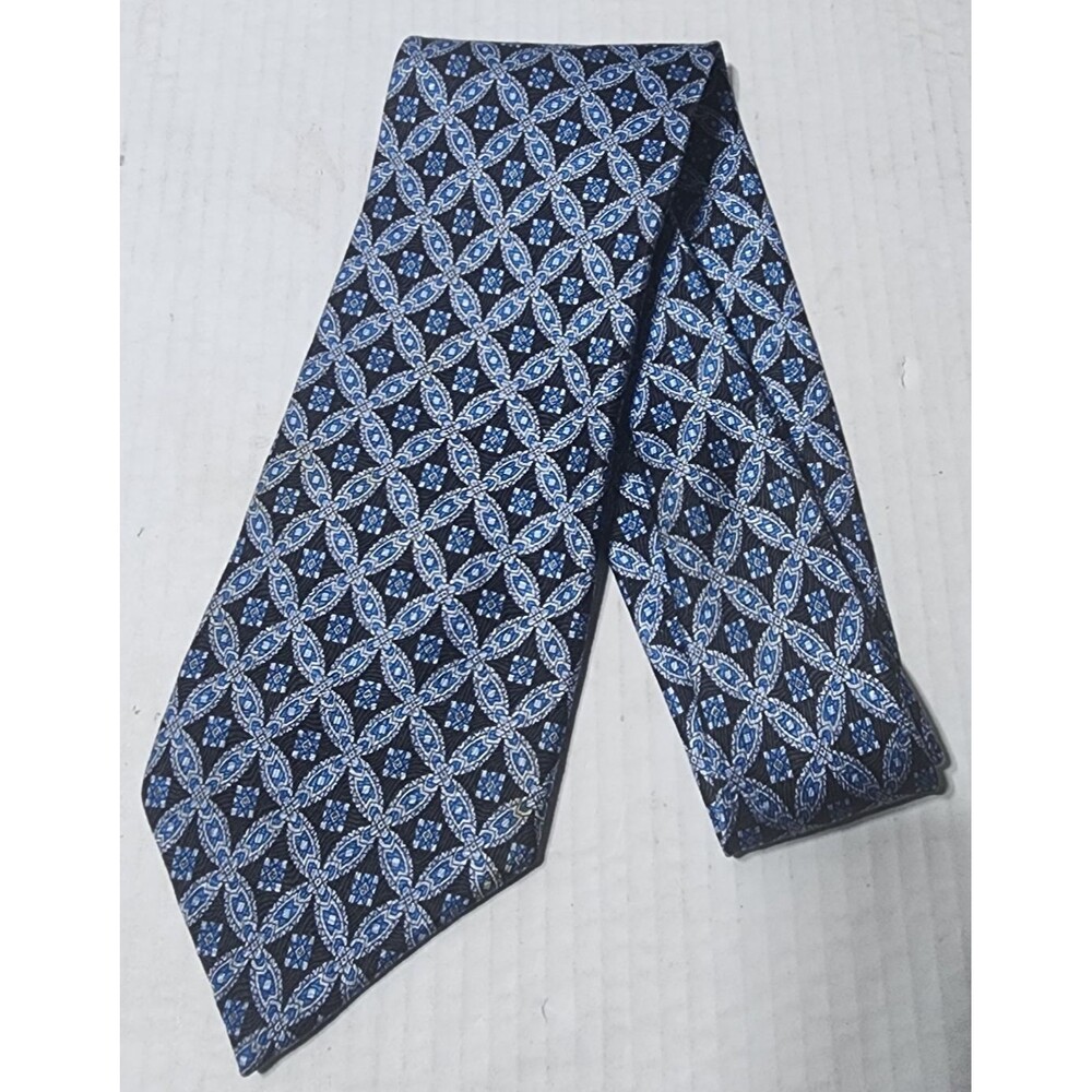 Bellini 100% Silk Geometric Print Men’s Necktie Size 57"X3.75"